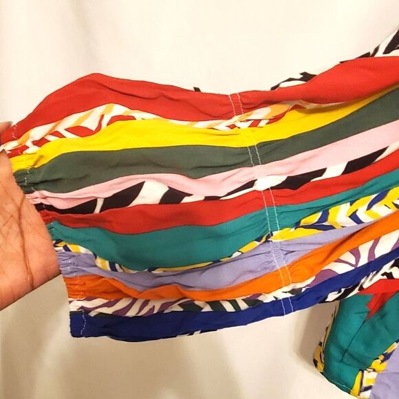 NWT ELOQUII Top & Pants Set Women's Size 16 Bright Multicolor Serenity Striped - Picture 5 of 15